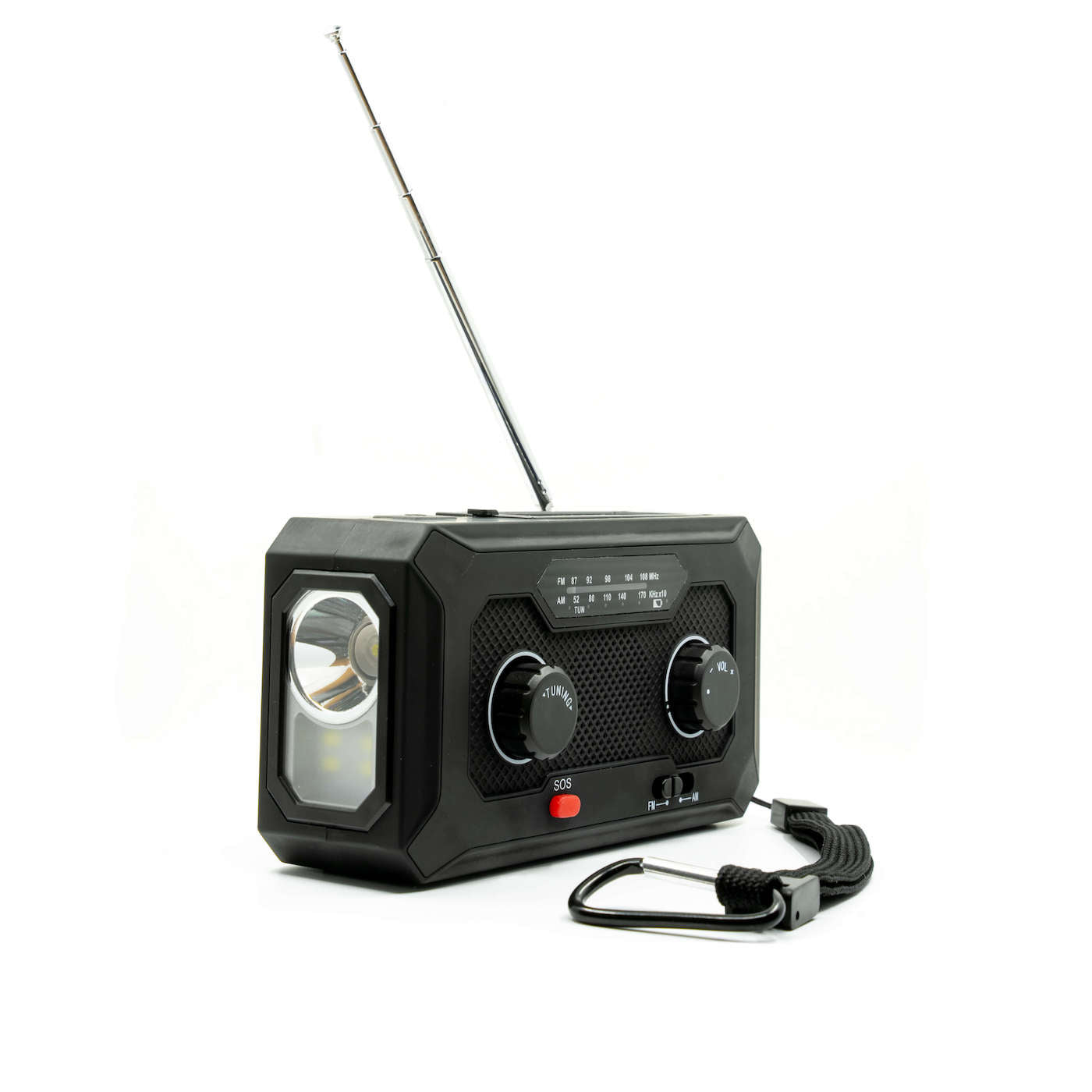 Vevradio 4000 mAh - Multifunktionell med solcell och powerbank