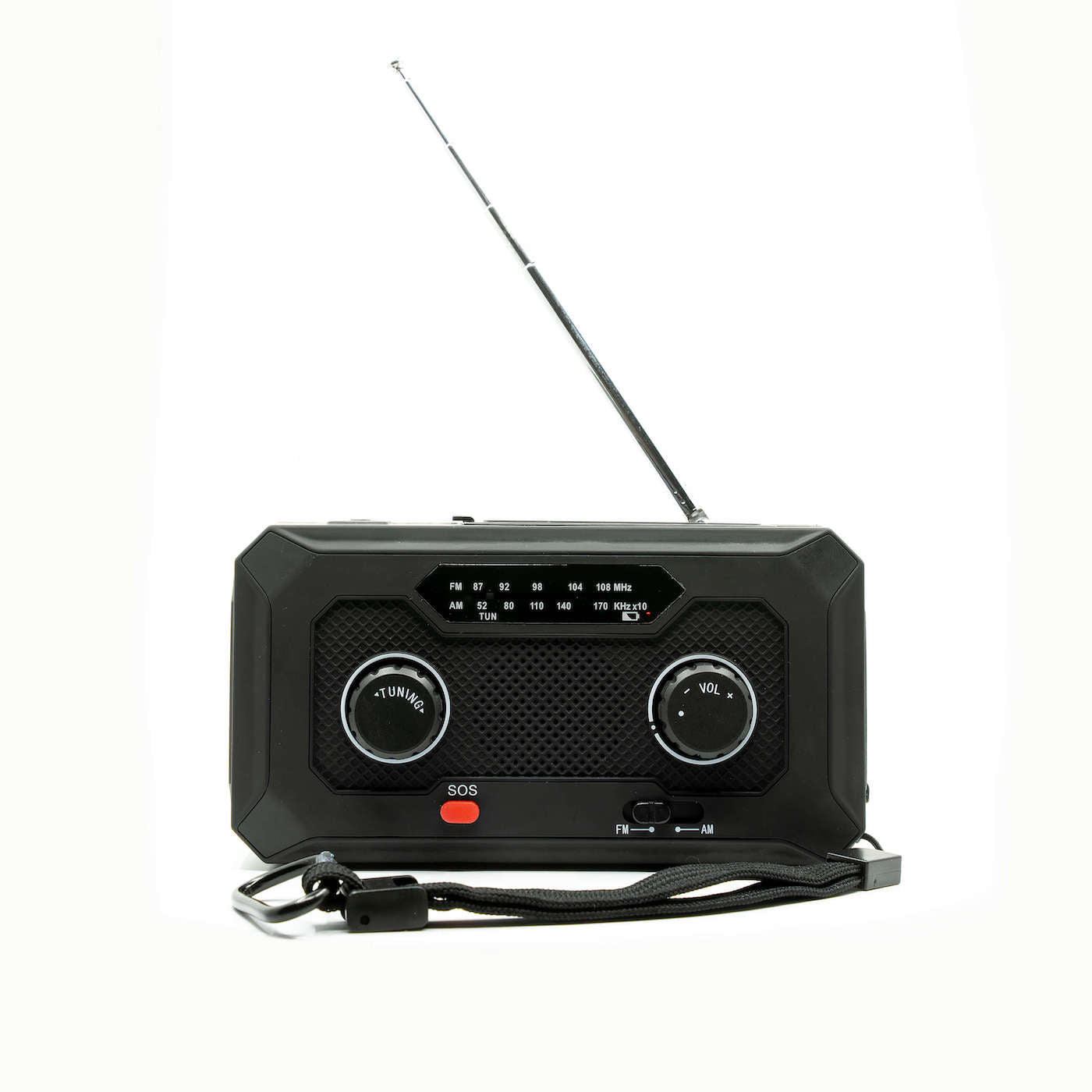Vevradio 4000 mAh - Multifunktionell med solcell och powerbank